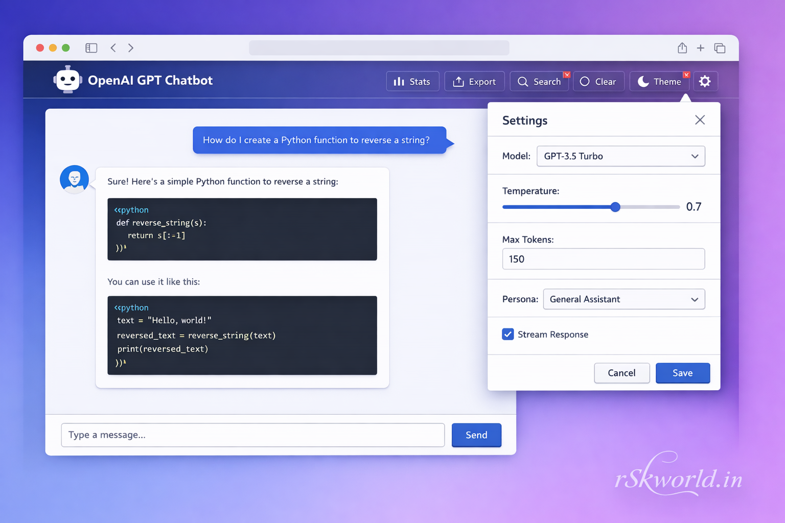 RSK World - AI Chatbots Development Projects | OpenAI Integration ...