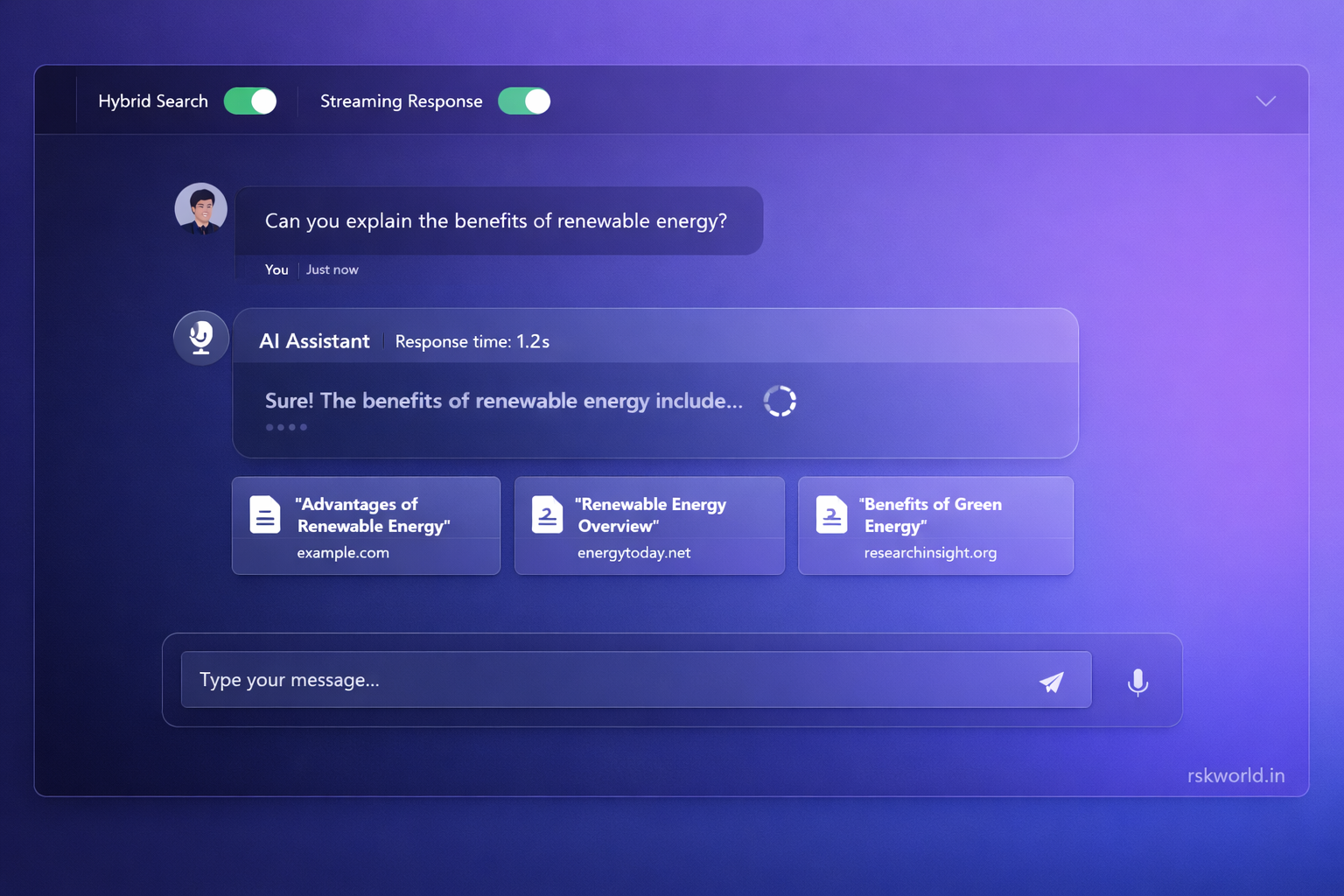 RSK World - RAG Chatbot | Retrieval-Augmented Generation | LangChain ...