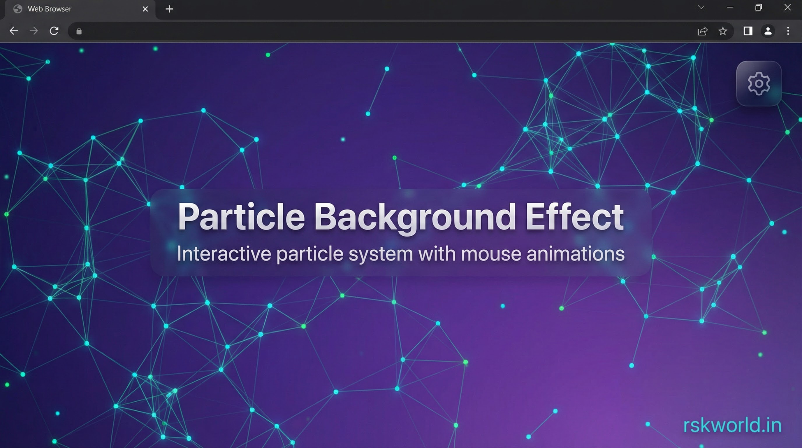 RSK World - Particle Background Effect | Interactive Particles, Mouse ...